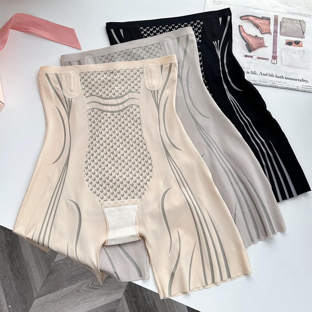 MEIION Negativ-Ionen-Shapewear-Slip zur Fettverbrennung – Detox & Bauchstraffung mit Wabendesign