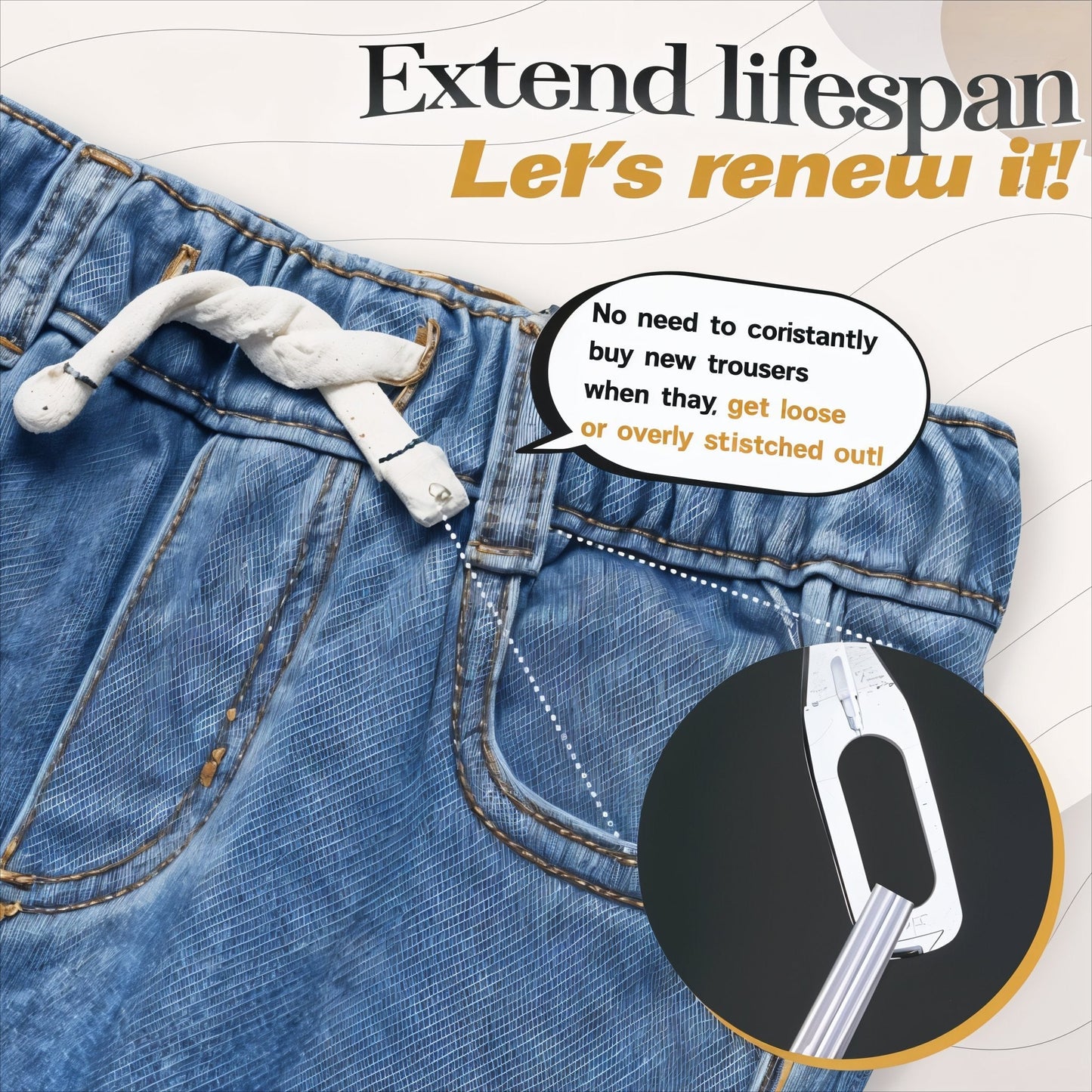 Easy Waistband Drawstring Threader