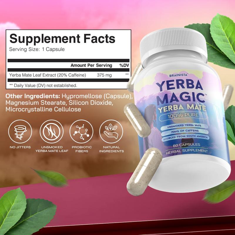 Yerba Magic Capsules – Pure Yerba Mate &amp; 5-in-1 Super Blend | Natural Energy