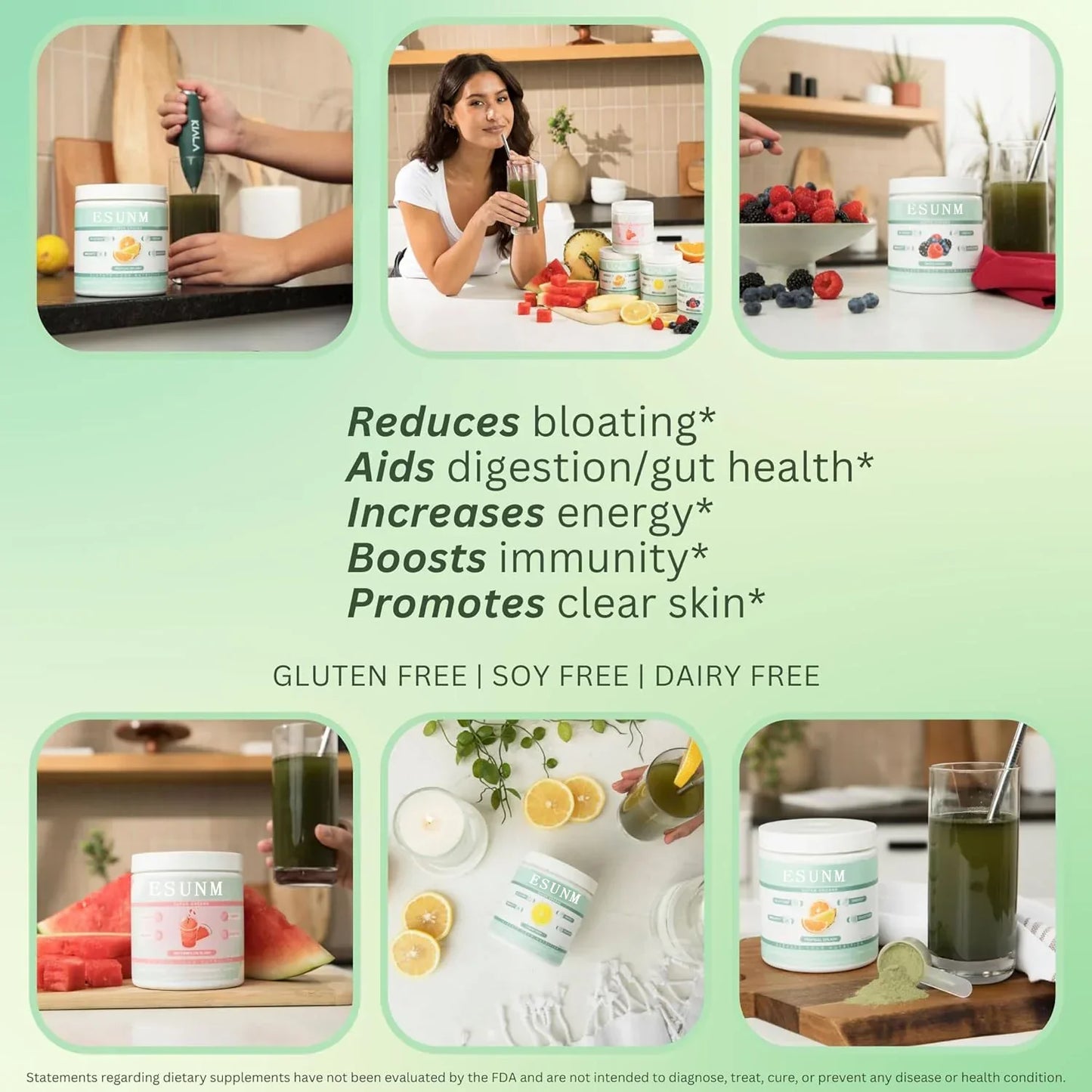 Digestive health for women, bloating relief, intestinal health, skin care, with Spirulina (Tropical Splash), dietary supplement 