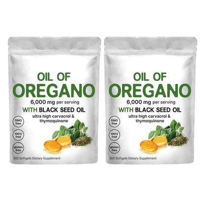 Micro-ingredients: Oregano oil with black cumin oil, 300 softgels 