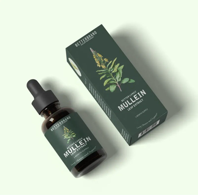 BetterLungs Mullein Leaf &amp; Chlorophyll Extract Drops for Lung Detoxification, Dietary Supplement 