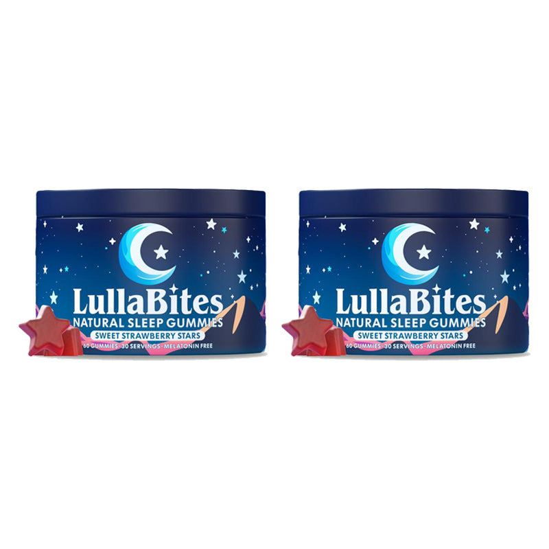 LullaBites Natural Sleep Gummies – 30 Servings – Sweet Strawberry Stars (melatonin-free) 