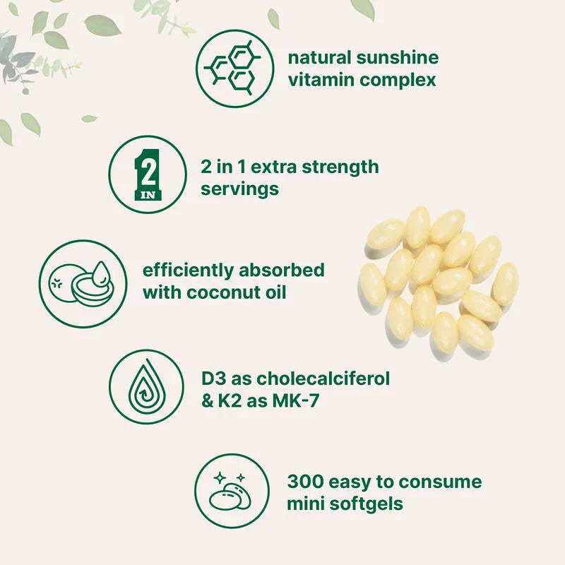 Vitamin D3 K2 soft capsules 