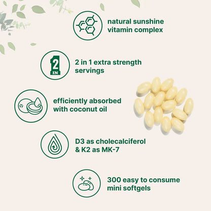 Vitamin D3 K2 soft capsules 