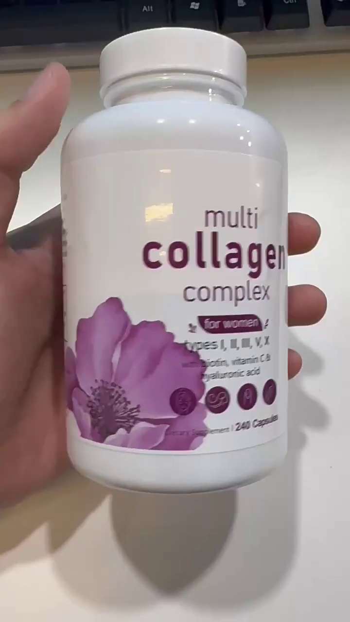 Micro-ingredients: Multi-Collagen Complex, 240 Capsules | Types I, II, III, V, X with Hyaluronic Acid, Biotin, Vitamin C | Hydrolyzed Protein Peptides 