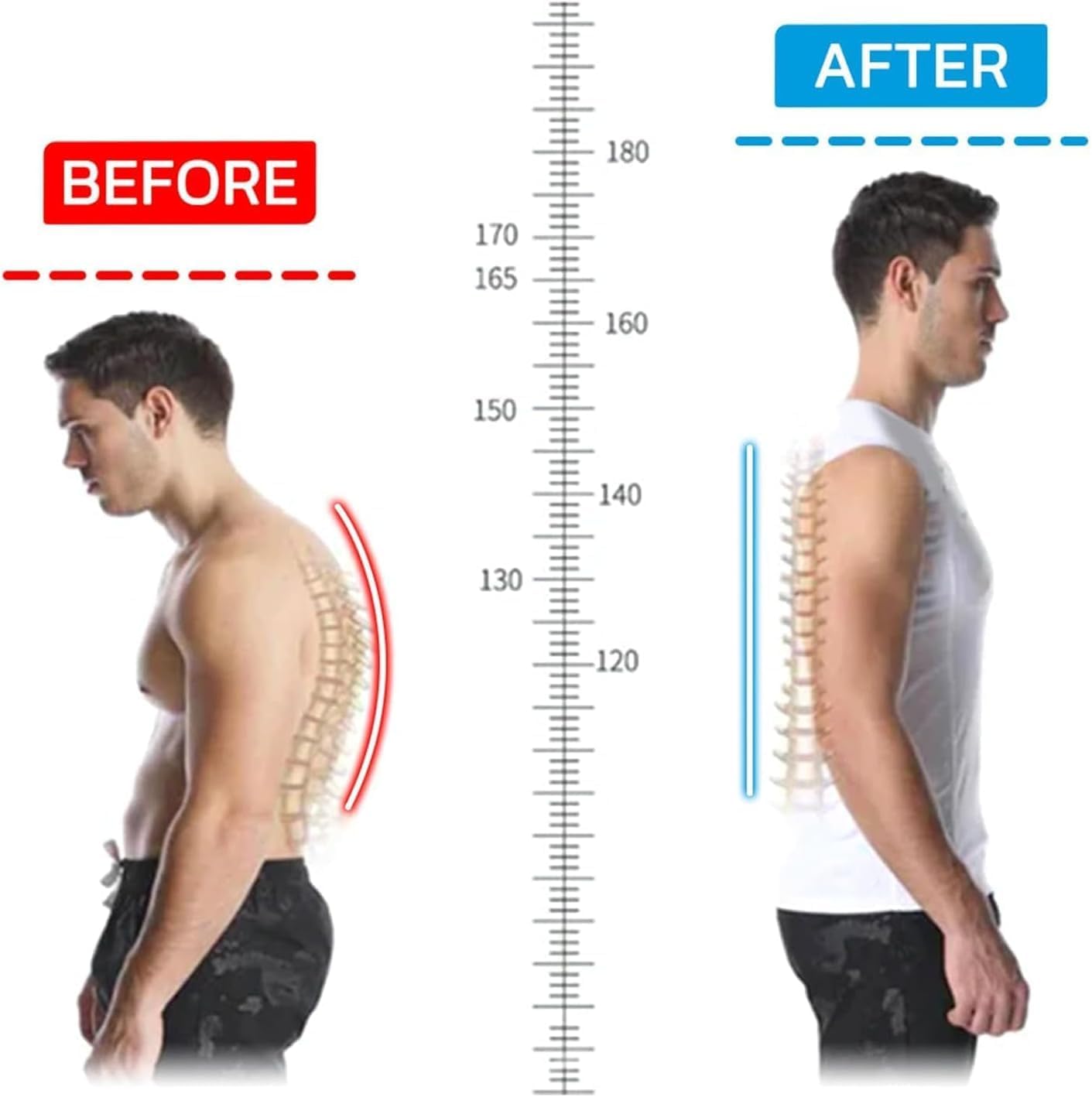 Pukmqu Gfouk Menionic Tourmaline Posture Corrector Vest, Ionic Shaping Sleeveless Shirt, Posture Corrector for Men, Back Support Vest