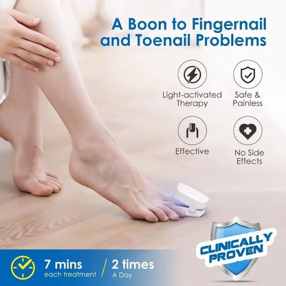 Revolutionary, highly efficient light therapy device for toenail diseases, light therapy for nail fungus, nail cleaning and care (1 piece) 