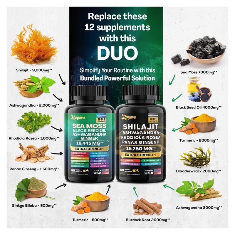 Dynamic Vitality Package – Zoyava Sea Moss Multivitamin &amp; Power Combo 