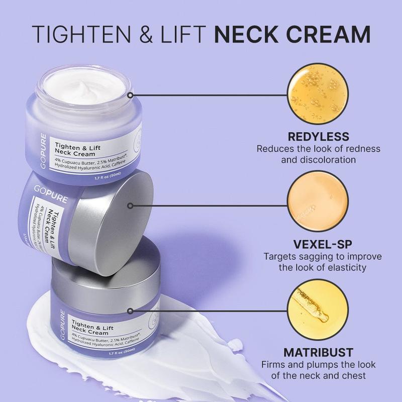 GOPURE Neck Cream – Firming &amp; Tightening Neck Cream for Sagging Skin 
