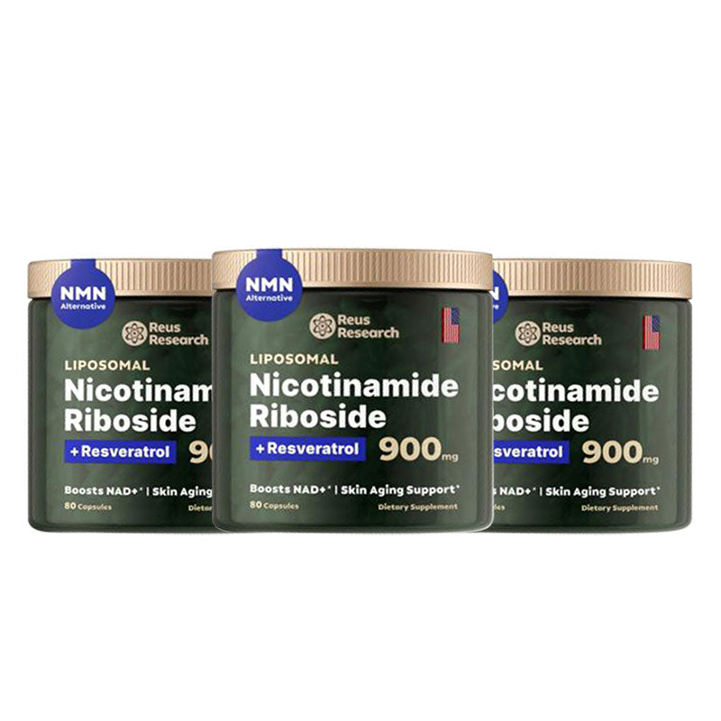 '-Reus Research NR900 – NAD+ dietary supplement to support skin aging, for more energy and concentration – 80 tablets – Vitamin and wellness supplement