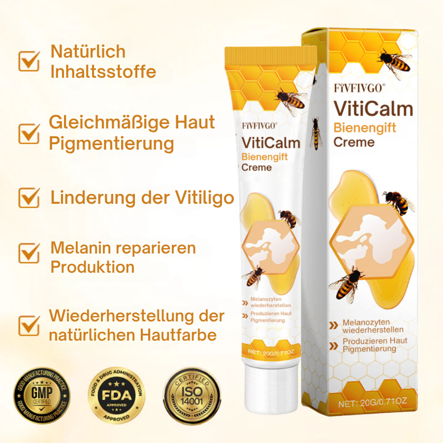 Fivfivgo® VitiCalm Bee Venom Cream, 95% Visible Improvement in 4 Weeks, Promotes Pigmentation &amp; Restores Natural Skin Tone