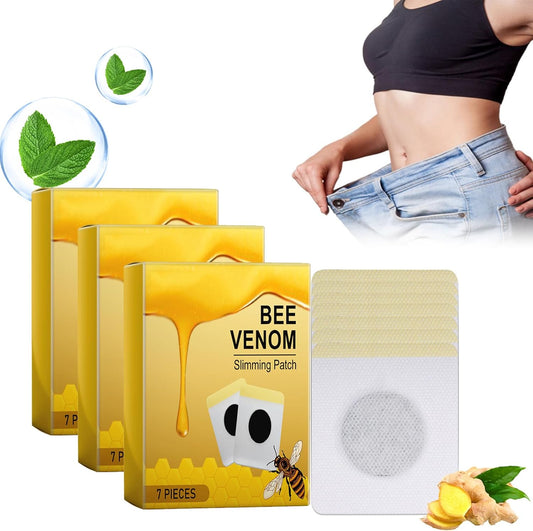 Bee Venom Lymphatic Drainage Patches, Bee Venom Patches, Bee Venom Lymphatic Drainage Patches, Detox Patches, Suitable for All Ages (Pack of 3)