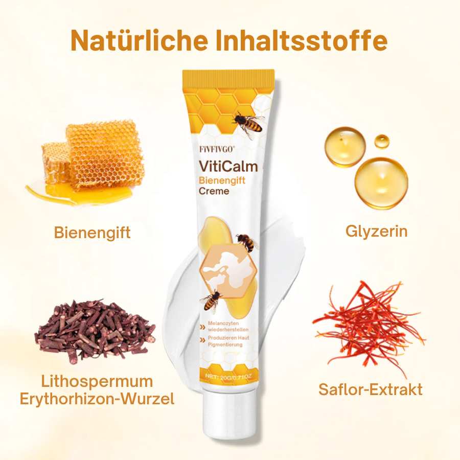 Fivfivgo® VitiCalm Bee Venom Cream, 95% Visible Improvement in 4 Weeks, Promotes Pigmentation &amp; Restores Natural Skin Tone