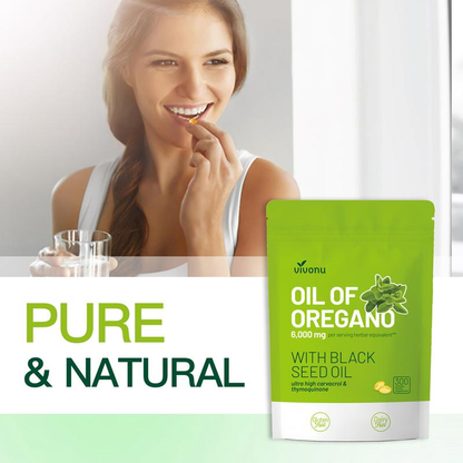 Oregano Oil with Black Seed Oil (300 Capsules) | Natural Antioxidants | Nutrient Support | Highly Effective Herbal Supplement 
