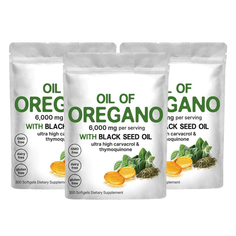 Micro-ingredients: Oregano oil with black cumin oil, 300 softgels 