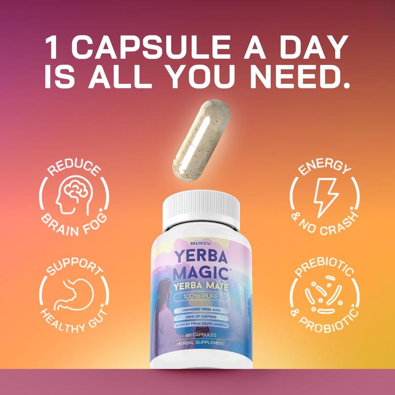 Yerba Magic Capsules – Pure Yerba Mate &amp; 5-in-1 Super Blend | Natural Energy