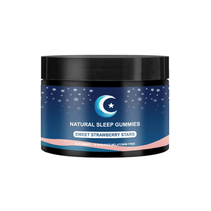 LullaBites Natural Sleep Gummies – 30 Servings – Sweet Strawberry Stars (melatonin-free) 