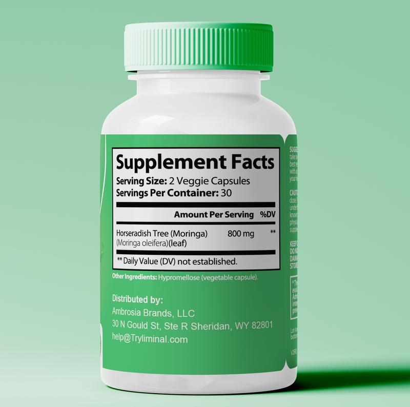 Rosabella Moringa Capsules (800 mg) to support the immune system, intestinal health &amp; vitamins 