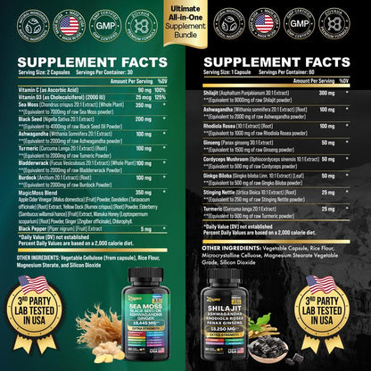 Dynamic Vitality Package – Zoyava Sea Moss Multivitamin &amp; Power Combo 