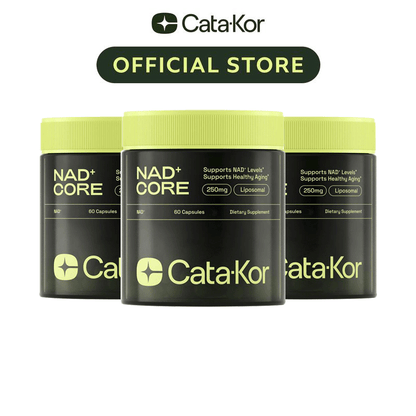 Cata-Kor 250 mg – NAD+ Supplement to Support Skin Aging, for More Energy and Focus – 60 Caplets – Vitamin &amp; Wellness Supplement, Edible 
