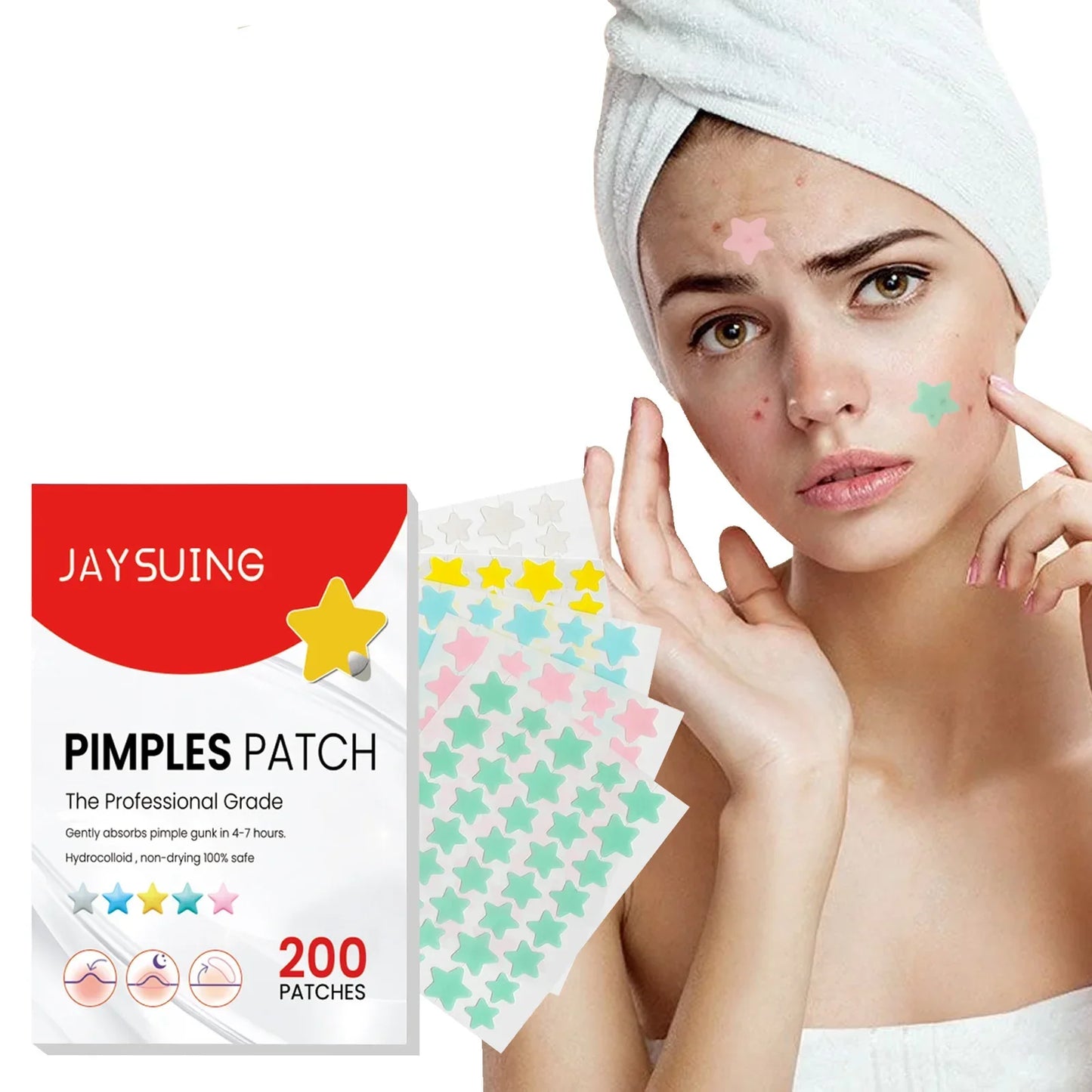 QUSTERE pimple patches for the face, hydrocolloid acne patches 