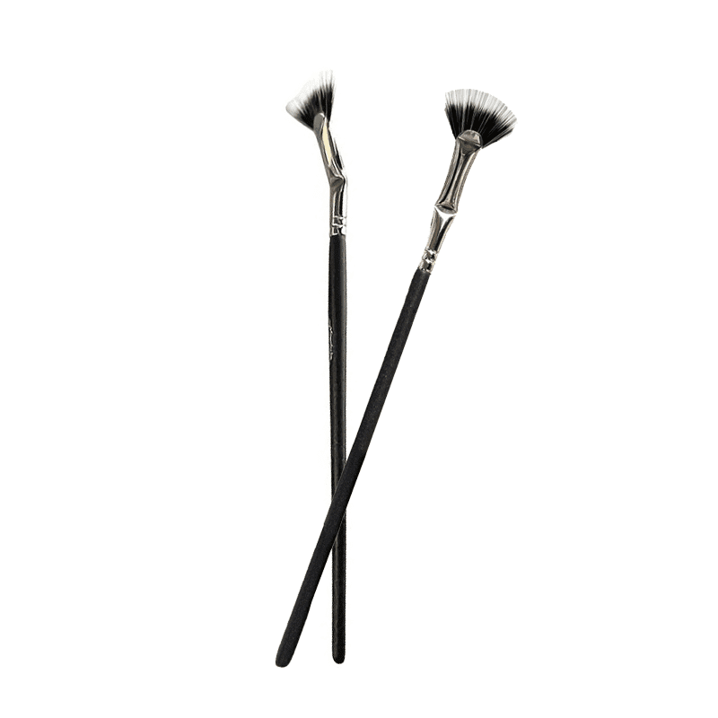 Fan-shaped angled brush