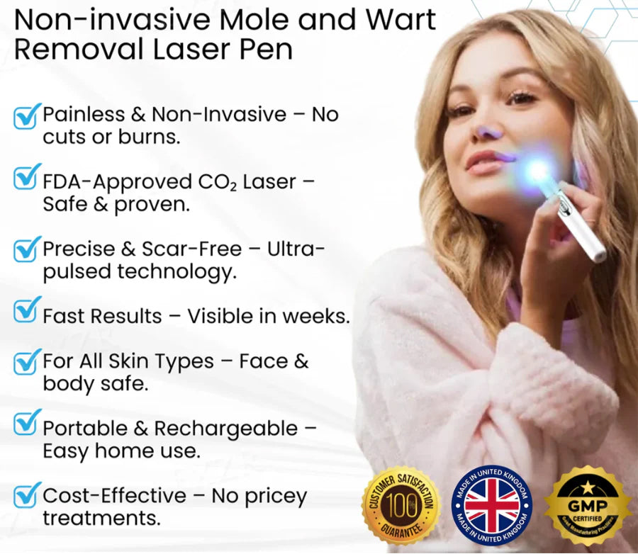 🔥【OFFICIAL STORE】Dougparmo™ Non-Invasive Mole and Wart Removal Laser Pen