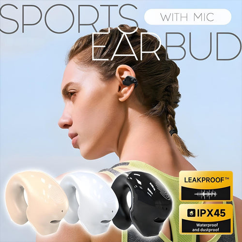 Waterproof wireless sports earphones with microphone
