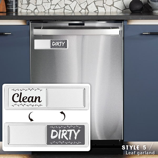 Magnetic sign for dishwasher cleaning