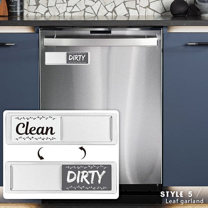 Magnetic sign for dishwasher cleaning
