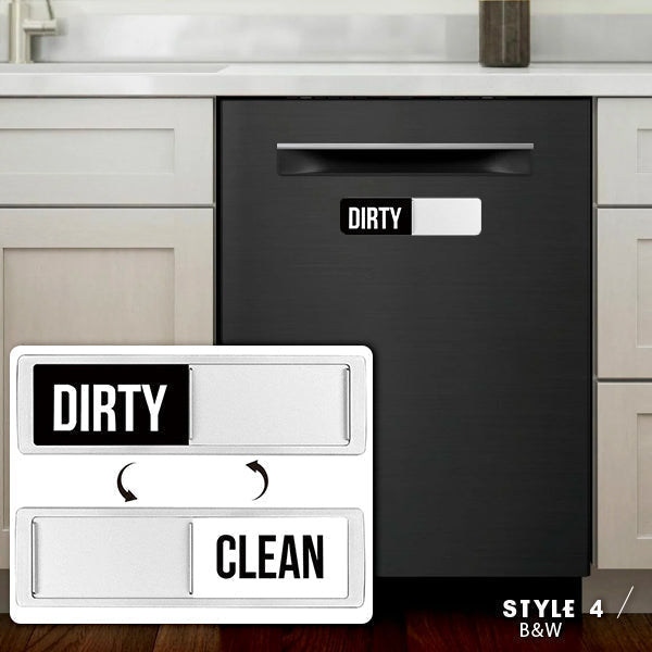 Magnetic sign for dishwasher cleaning