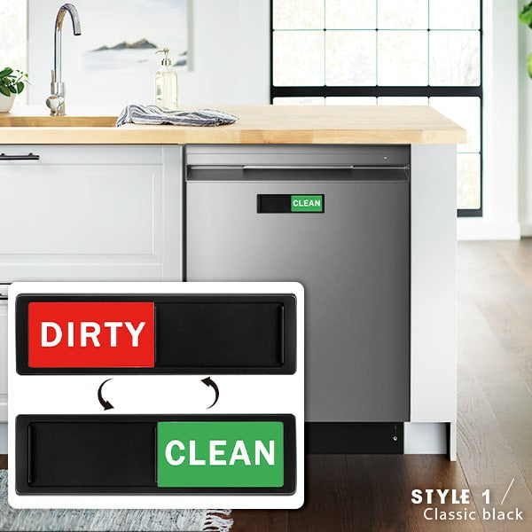 Magnetic sign for dishwasher cleaning