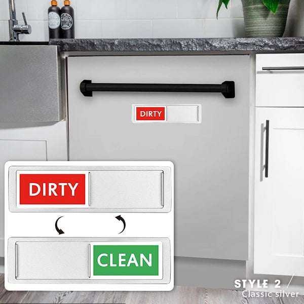 Magnetic sign for dishwasher cleaning