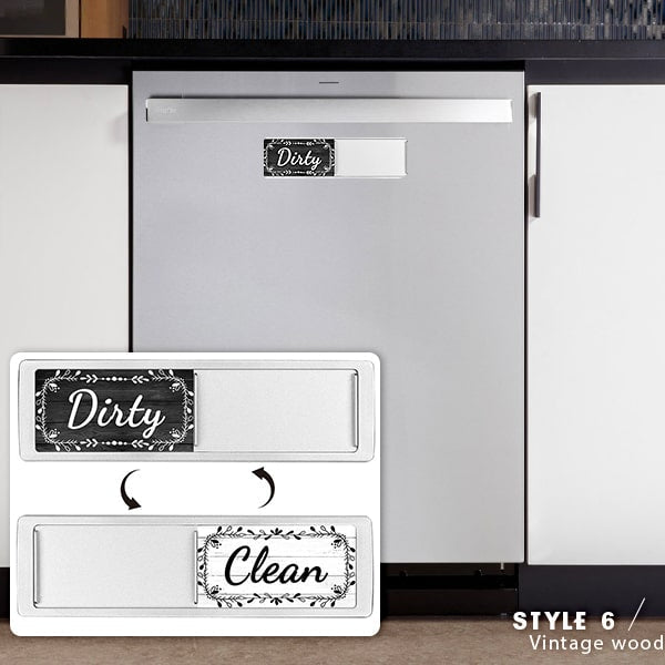 Magnetic sign for dishwasher cleaning