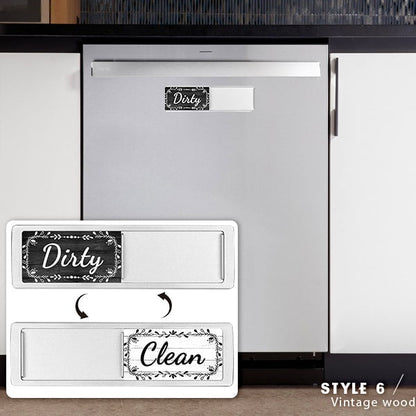 Magnetic sign for dishwasher cleaning