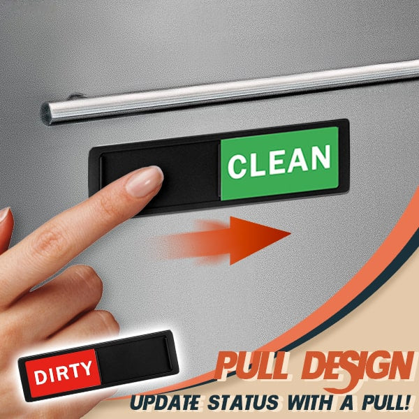 Magnetic sign for dishwasher cleaning