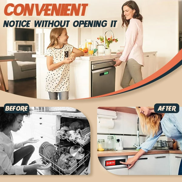 Magnetic sign for dishwasher cleaning
