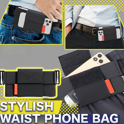 Elastic mobile phone pocket for sports and travel