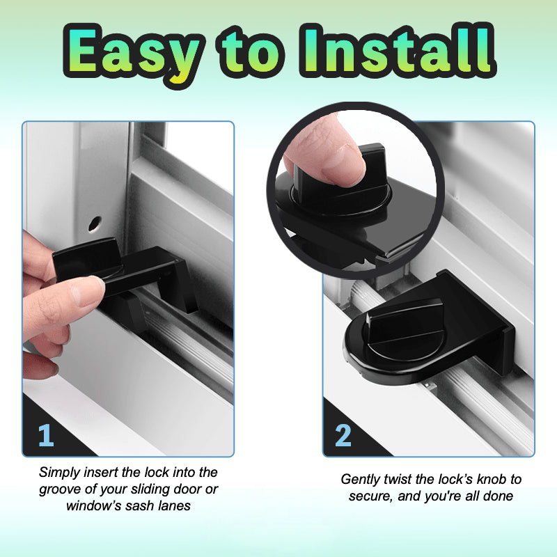 Anti-theft security lock for sliding doors and windows