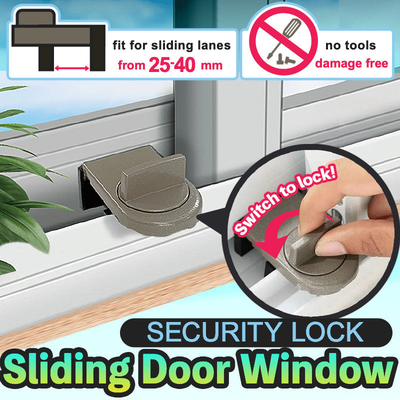 Anti-theft security lock for sliding doors and windows