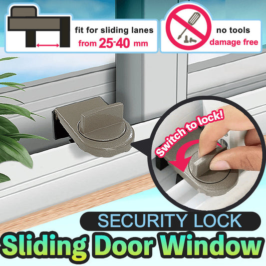 Anti-theft security lock for sliding doors and windows
