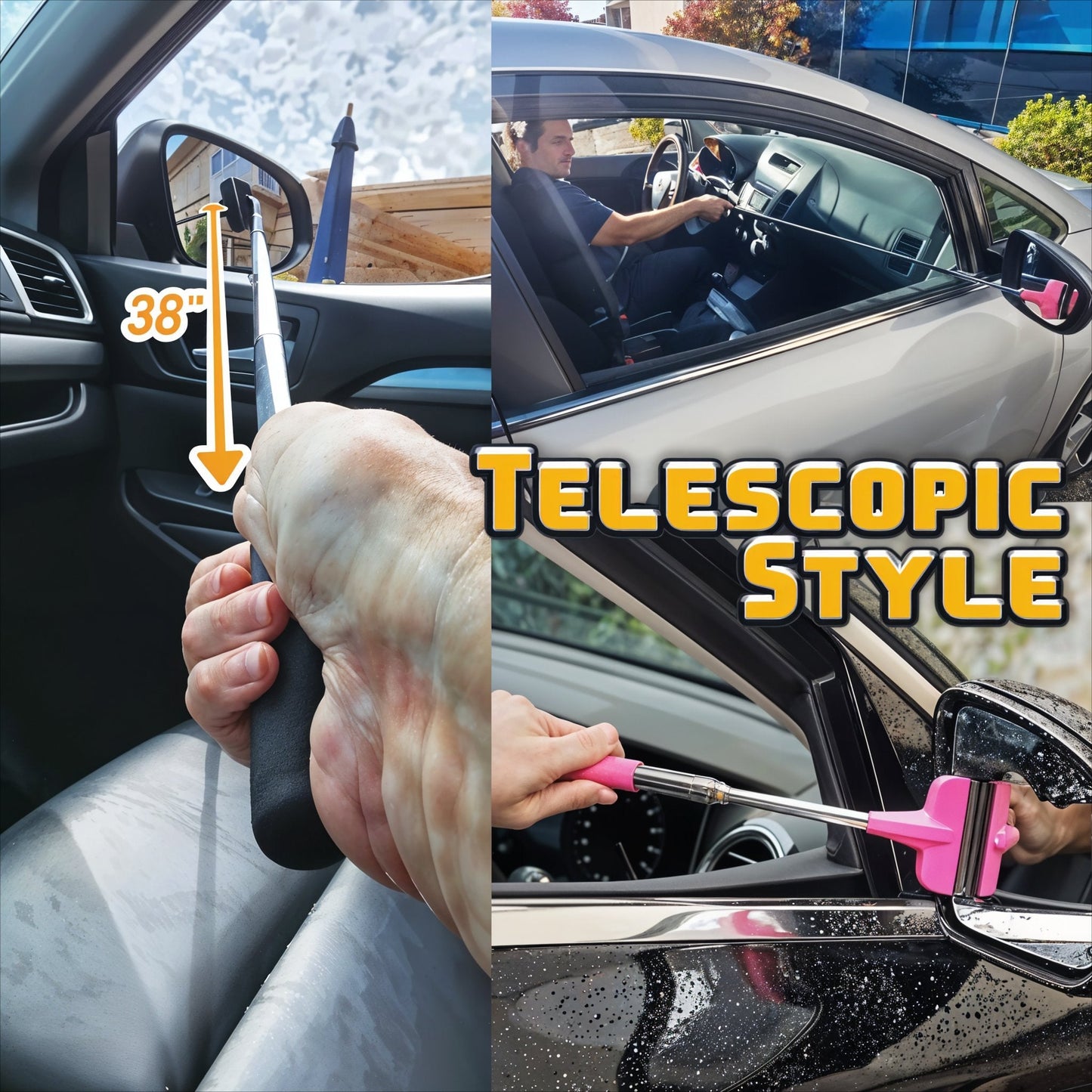 Universal 2 in 1 telescopic car puller