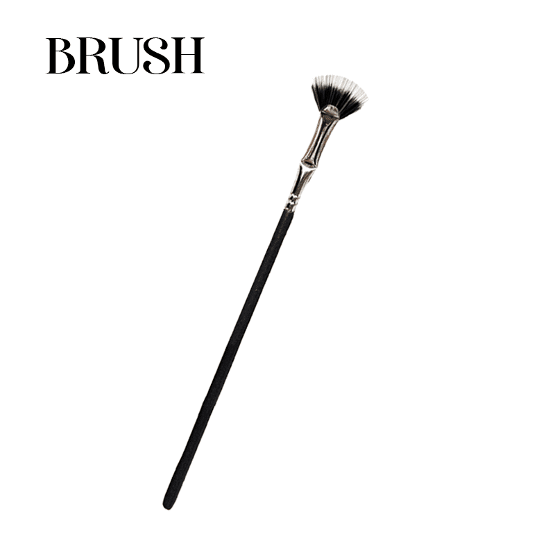 Fan-shaped angled brush