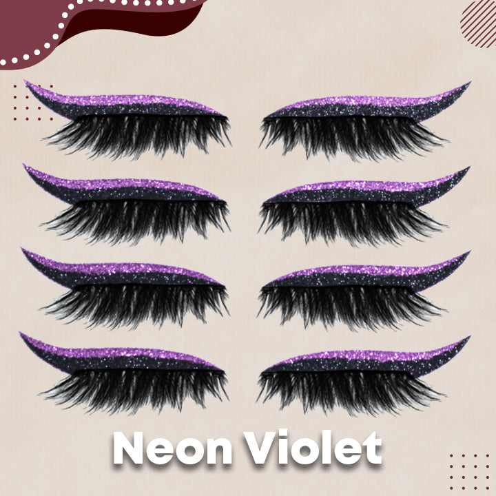 Reusable eyeliner and adhesive eyelashes