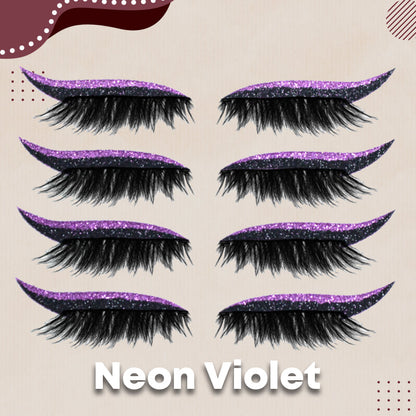 Reusable eyeliner and adhesive eyelashes