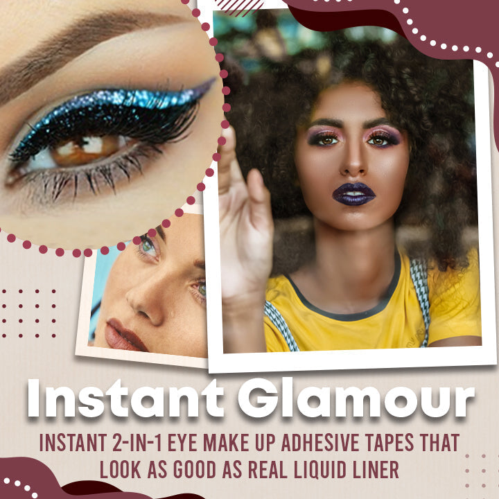 Reusable eyeliner and adhesive eyelashes