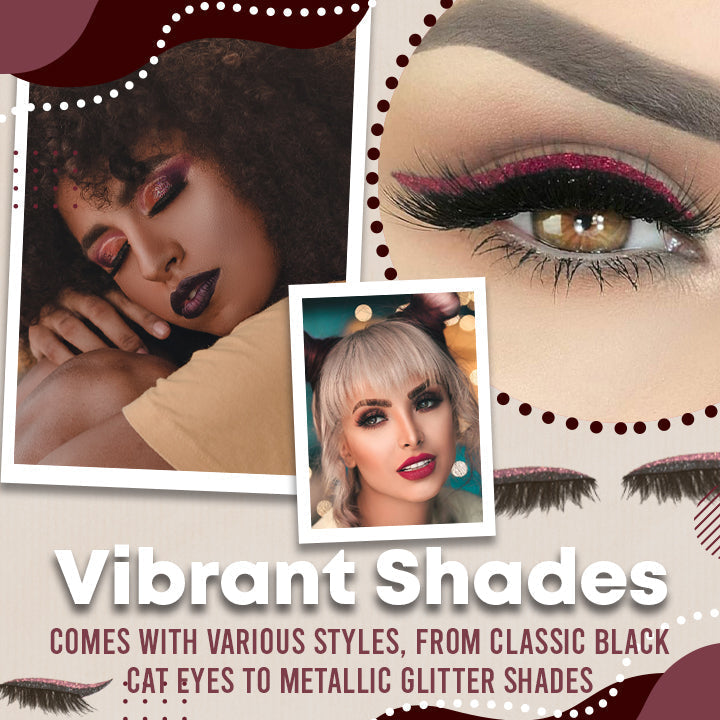 Reusable eyeliner and adhesive eyelashes