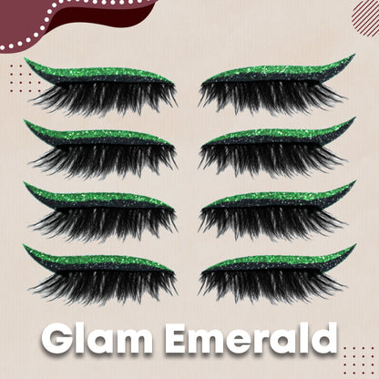 Reusable eyeliner and adhesive eyelashes