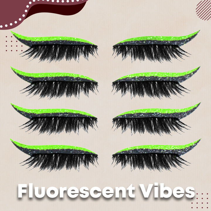 Reusable eyeliner and adhesive eyelashes